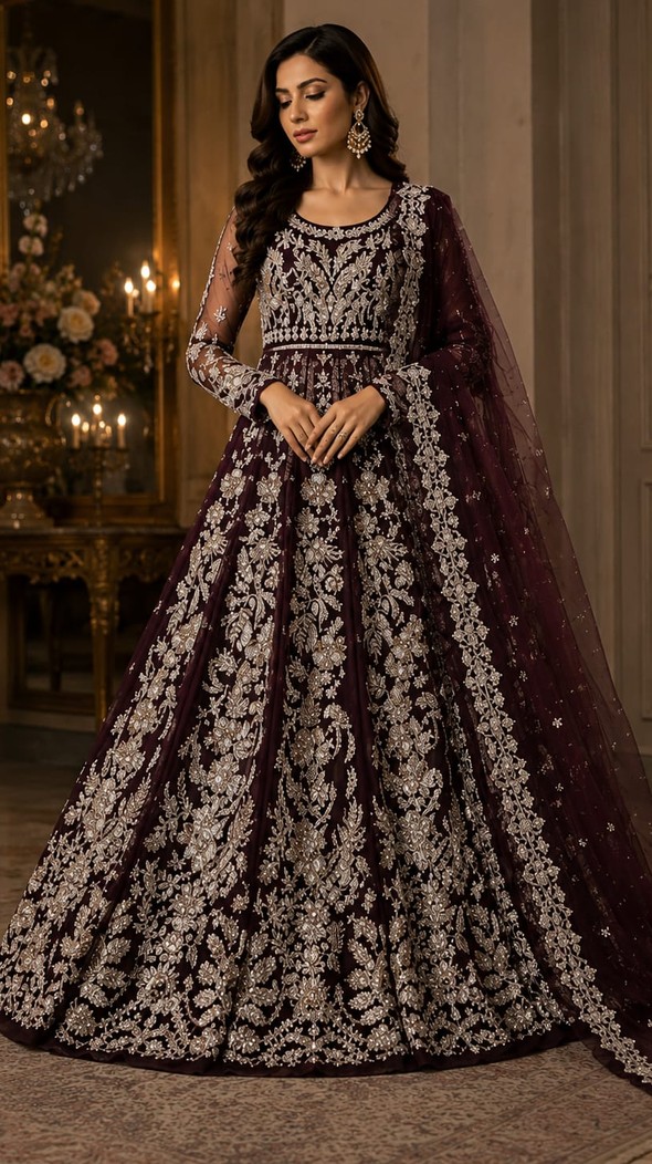 Rani - handcrafted embroidery maxi | Tailor-Ready | Unstitched